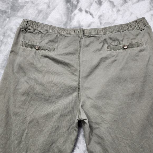 Vintage NorthCrest Pants Mens XXL (44-46) Gray Green Khaki Pleat Front Classic - Picture 3 of 11